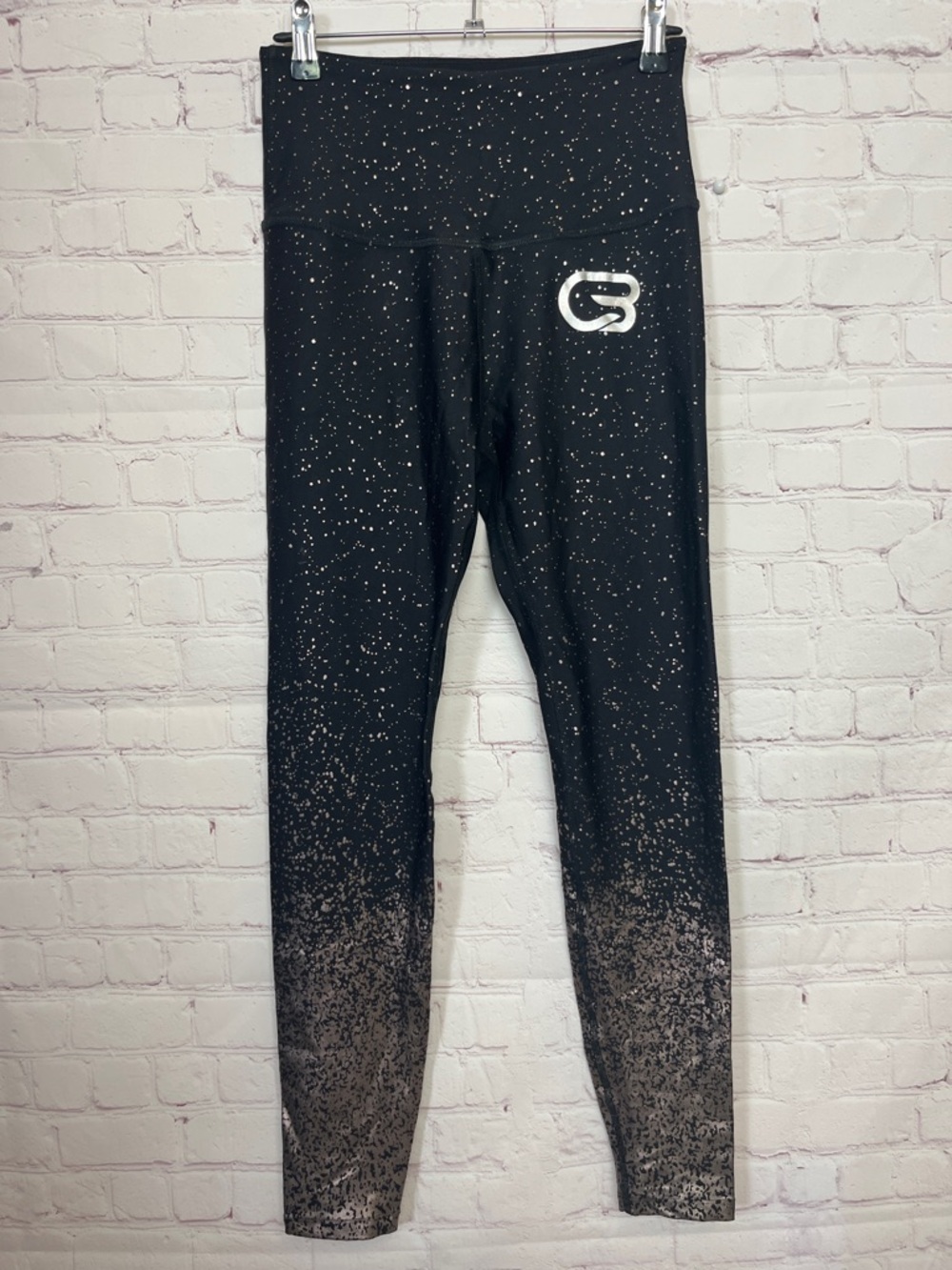 Beyond Yoga Black Leggings with Ombre Copper Foil